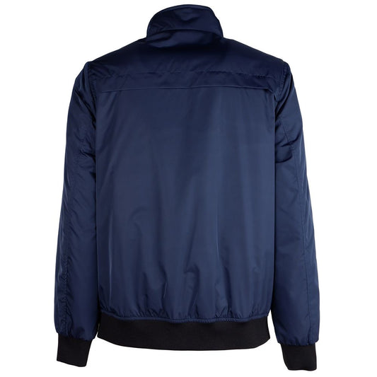 La Martina Blue Polyester Men Jacket