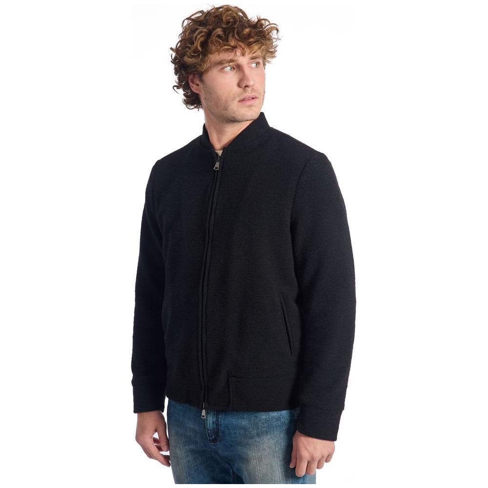 Roberto Pepe Luxury Black Wool Jackets & Coat