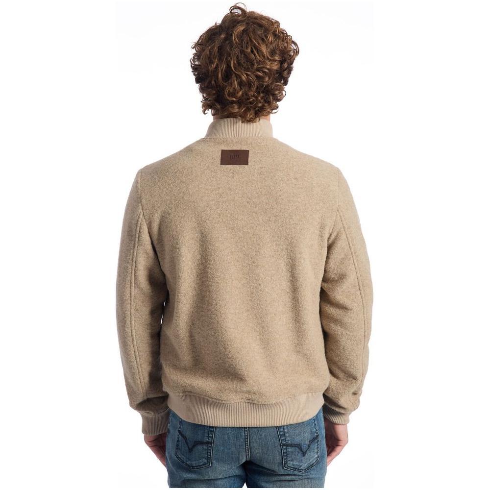 Roberto Pepe Luxury Beige Wool Jackets & Coat