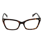 Polaroid Brown Women Glasses Frame in eco acetate, full-rim cat eye style, demo lenses, spring hinge, size 54-19-145, branded case included.