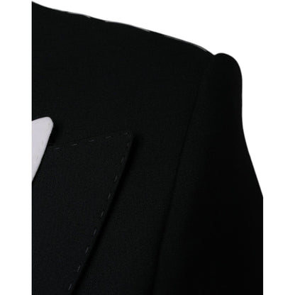 Dolce & Gabbana Black White Single Breasted Dress Blazer