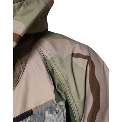 Dolce & Gabbana Multicolor Camouflage Full Zip Hooded Jacket