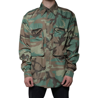 Dolce & Gabbana Multicolor Camouflage Button Down Shirt Dolce & Gabbana