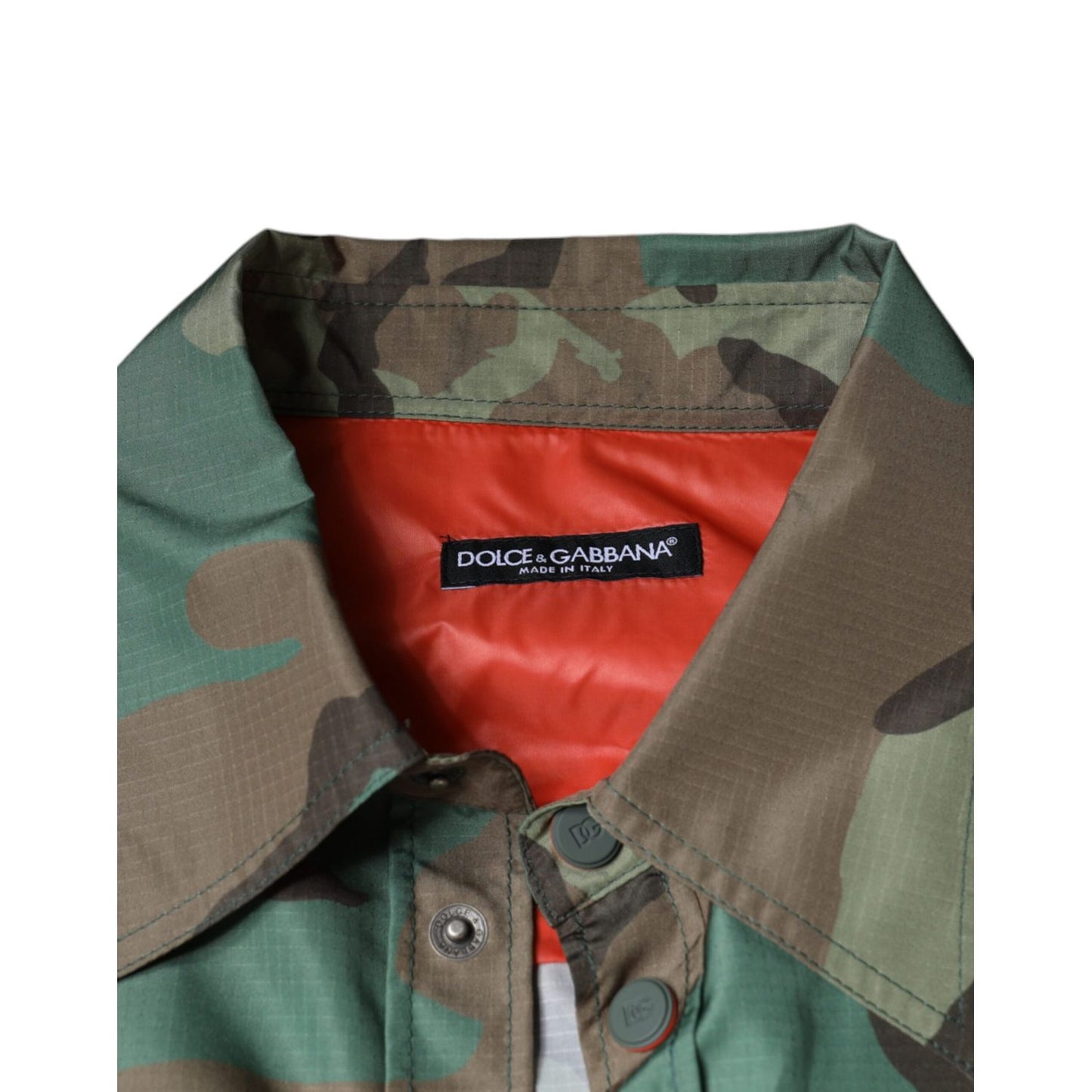 Dolce & Gabbana Multicolor Camouflage Button Down Shirt Dolce & Gabbana