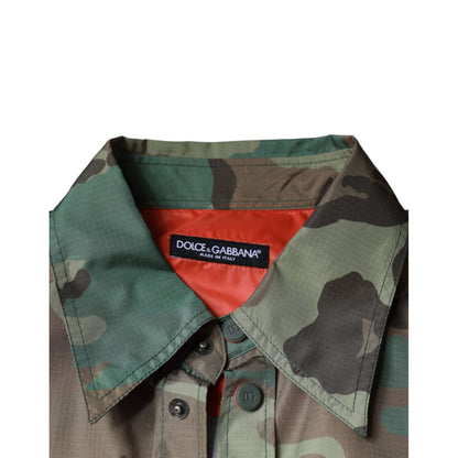 Dolce & Gabbana Multicolor Camouflage Button Down Shirt Dolce & Gabbana