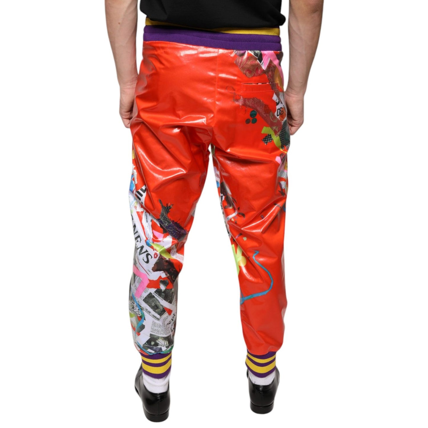 Dolce & Gabbana Multicolor Printed Jogger Sweatpants Pants Dolce & Gabbana