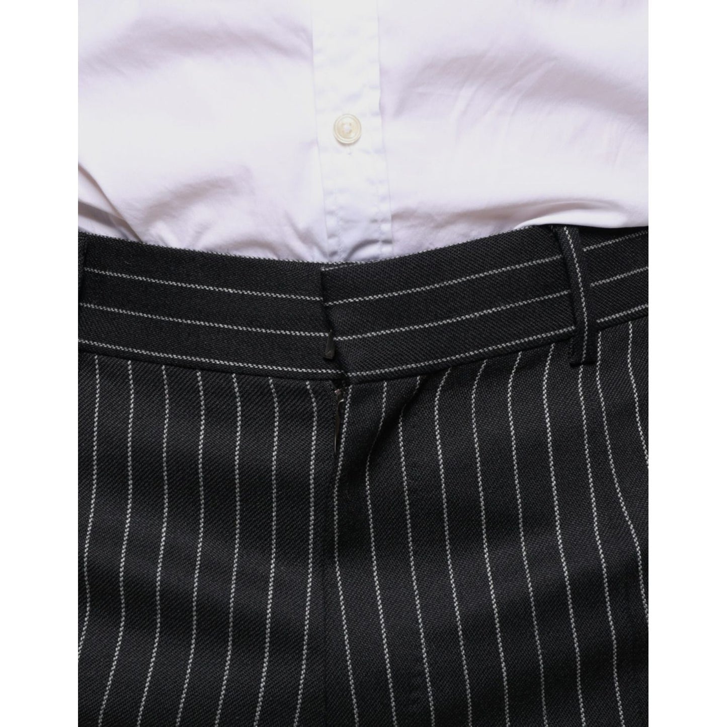 Dolce & Gabbana Black Stripes Skinny Men Dress Pants Dolce & Gabbana