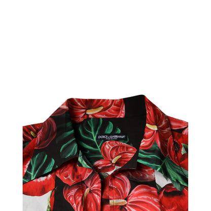 Dolce & Gabbana Multicolor Anemone Button Down Casual Shirt Dolce & Gabbana