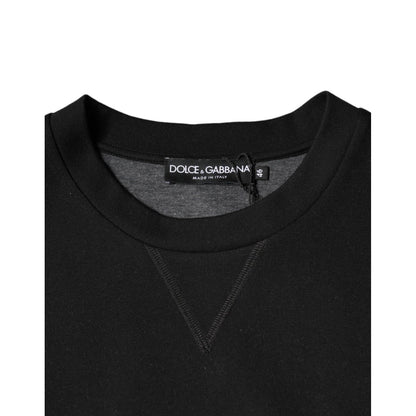 Dolce & Gabbana Black Logo Print CrewNeck Sweatshirt Sweater