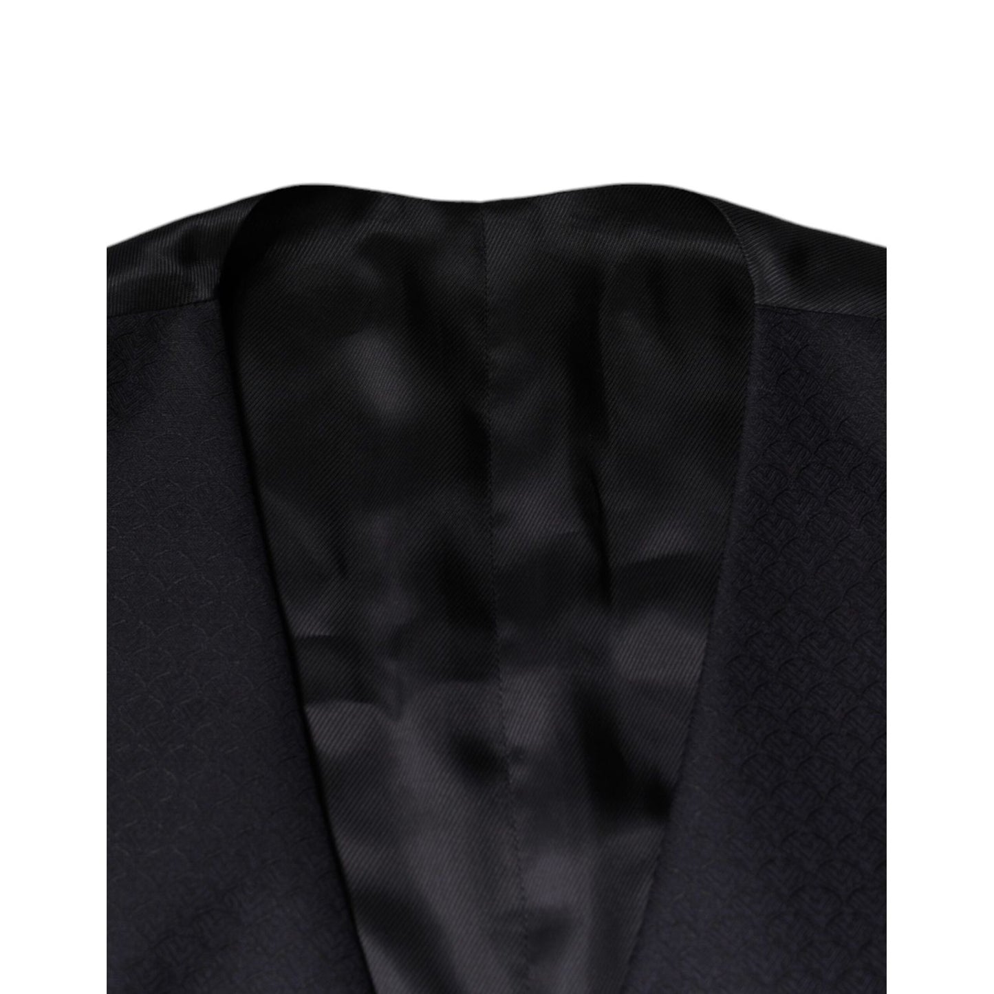 Dolce & Gabbana Black Wool Waistcoat Dress Formal Vest