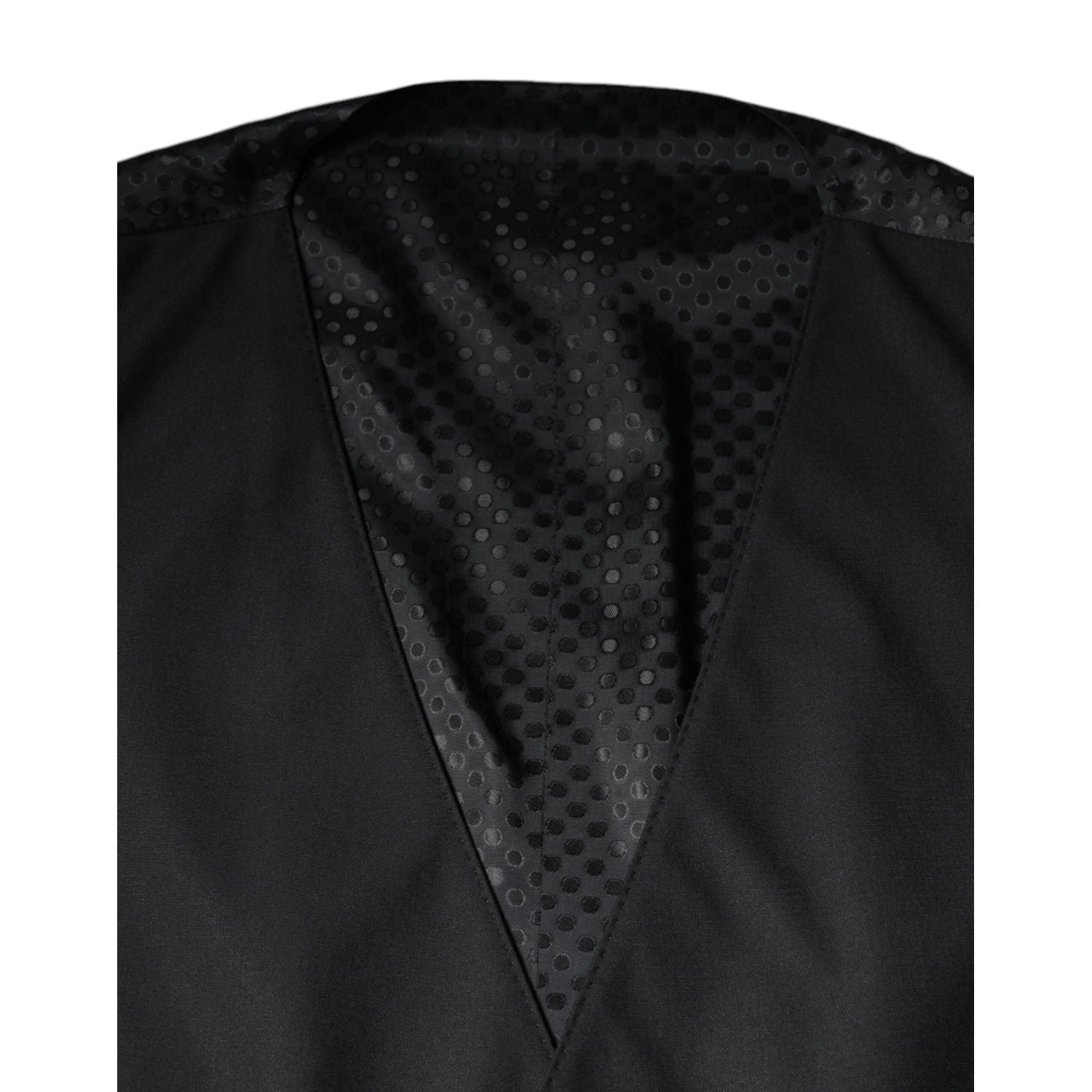 Dolce & Gabbana Black Wool Waistcoat Dress Formal Vest