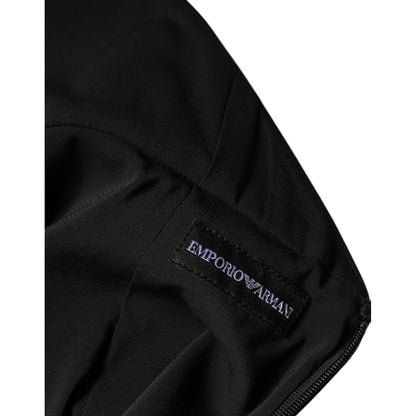 Emporio Armani Black Sleeveless Halter Sheath Long Gown Dress