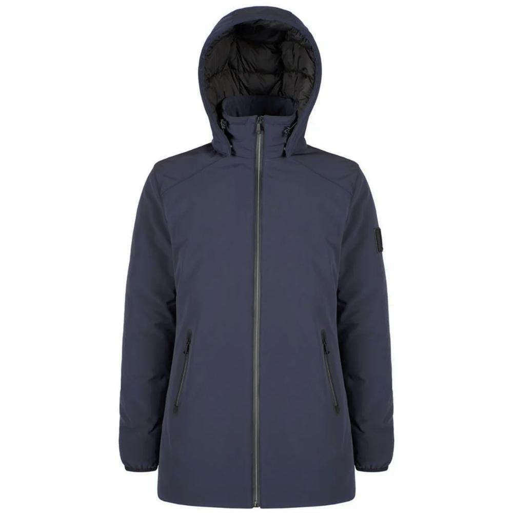 Yes Zee Blue Nylon Jackets & Coat