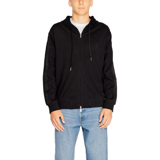 Armani Exchange Black Cotton Hoody AR-14712900009-IT44 | S