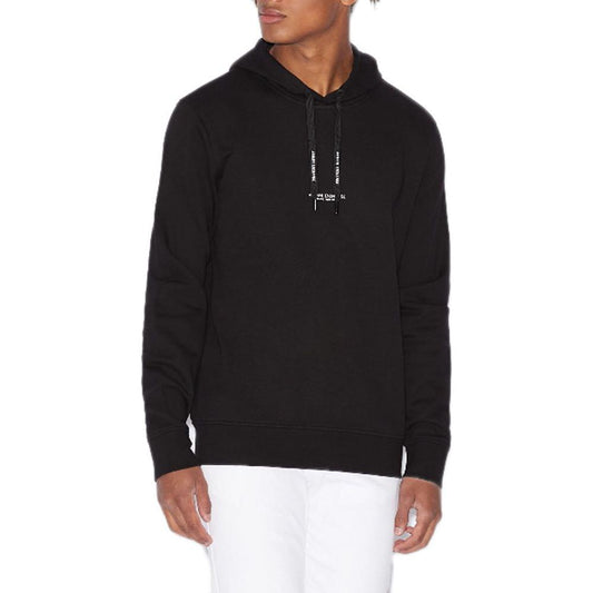 Armani Exchange Black Cotton Hoody AR-4516900009-IT44 | S