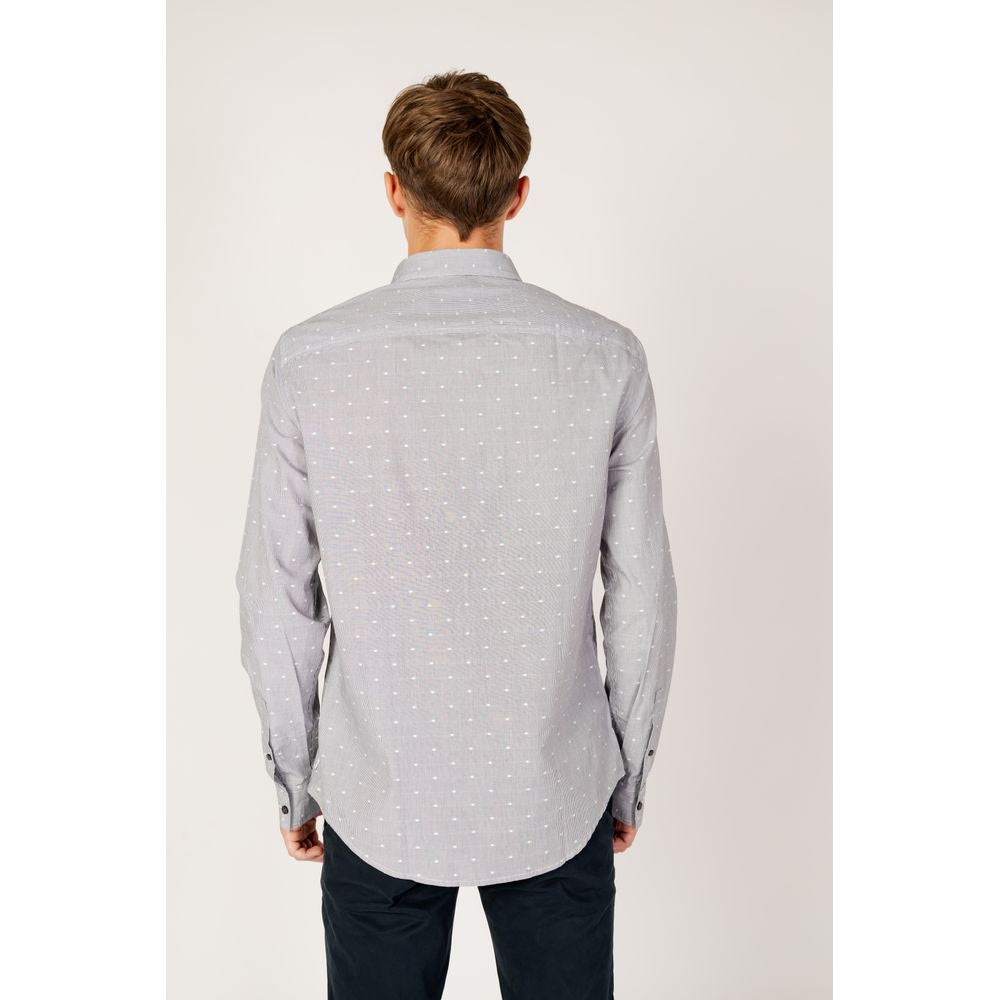 Armani Exchange Black Cotton Shirt AR-11824700009-IT44 | S
