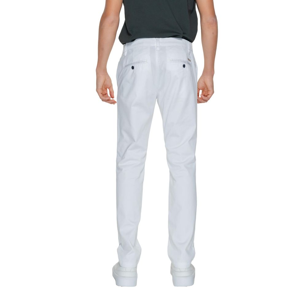 Armani Exchange White Cotton Casual Pants Armani Exchange