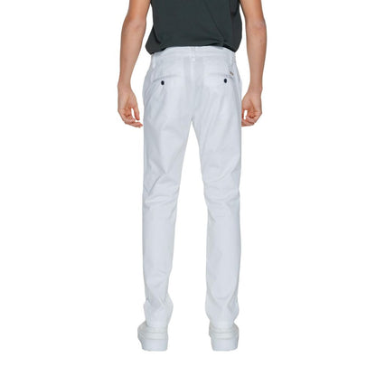 Armani Exchange White Cotton Casual Pants Armani Exchange