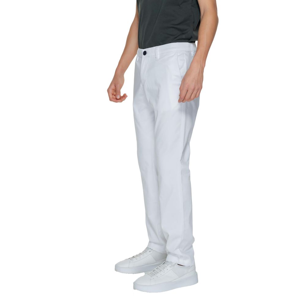 Armani Exchange White Cotton Casual Pants Armani Exchange
