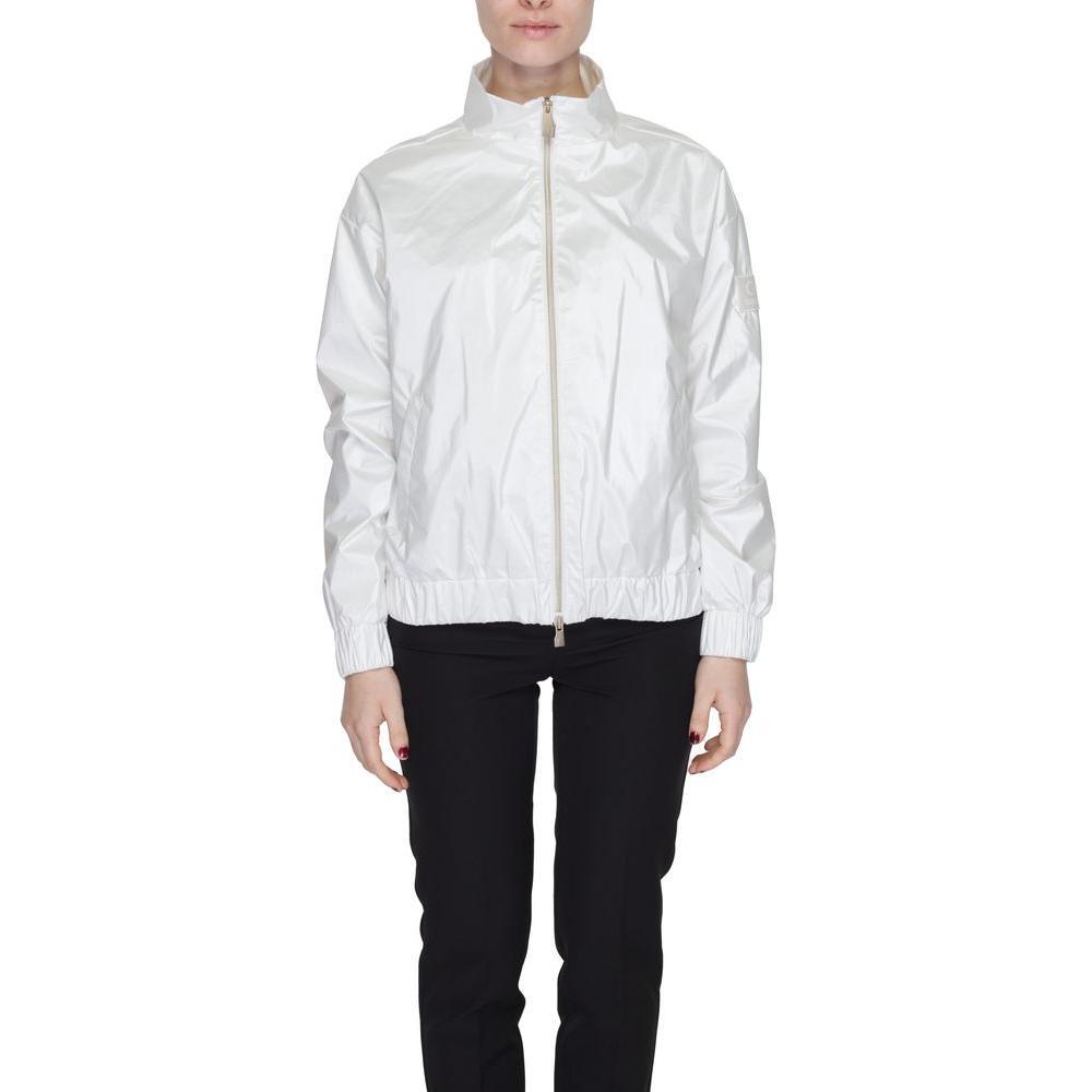 Suns White Polyester Jackets & Coat