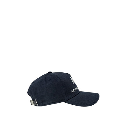 Armani Exchange Blue Cotton Cap (Baseball Hat) Armani Exchange
