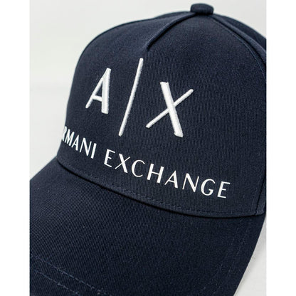 Armani Exchange Blue Cotton Cap (Baseball Hat) Armani Exchange