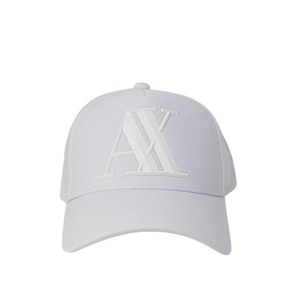 Armani Exchange White Cotton Cap (Baseball Hat) Armani Exchange