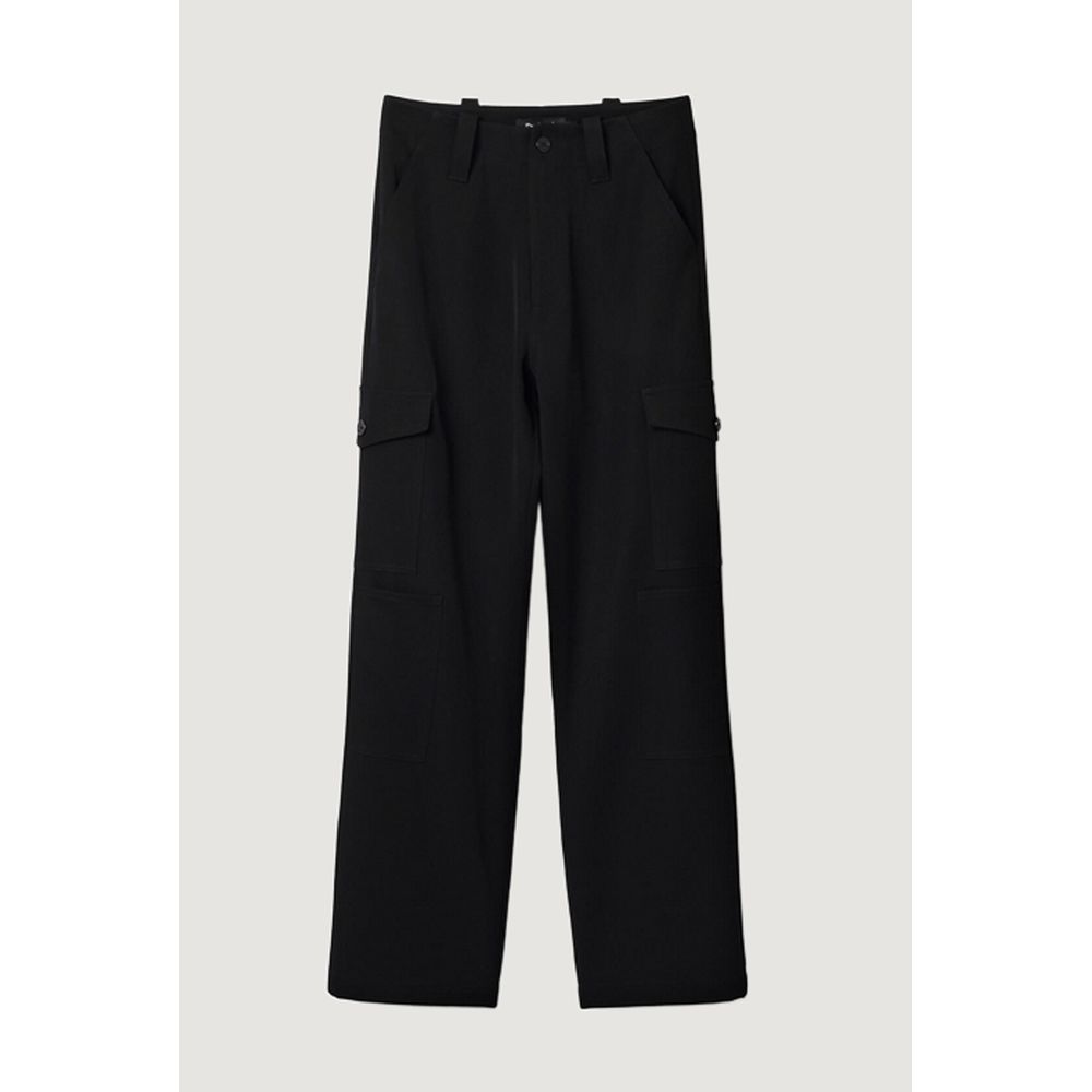 Desigual Black Polyester Cropped Pants