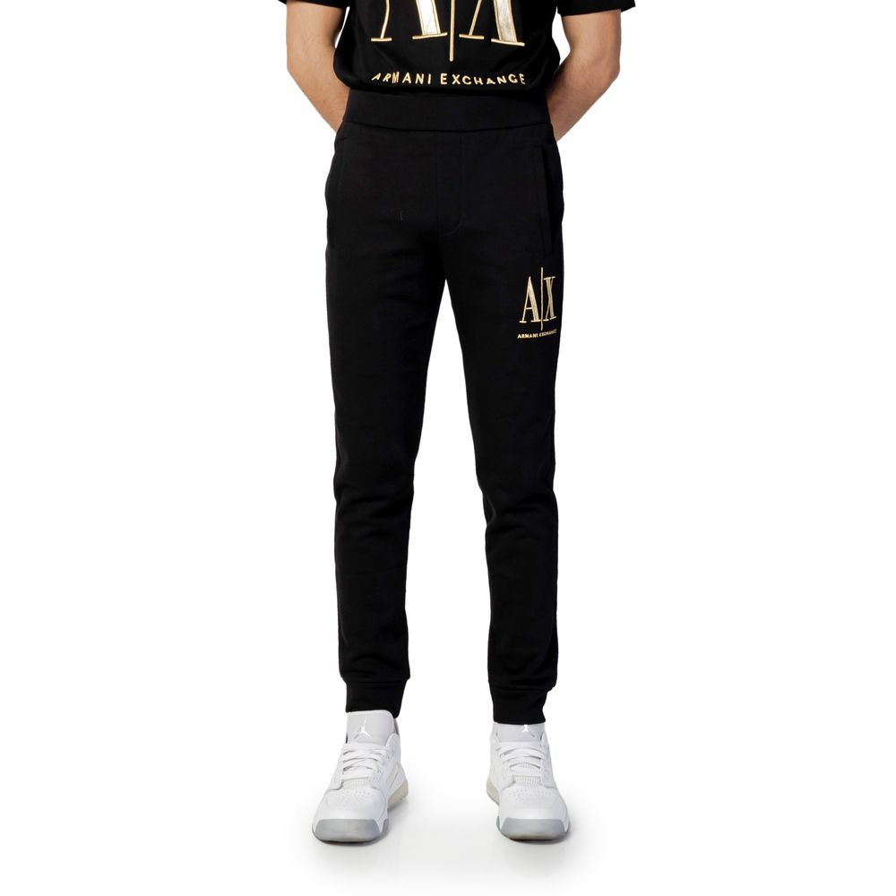 Armani Exchange Black Cotton Joggers (Workout Pants) Armani Exchange