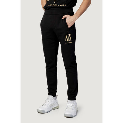 Armani Exchange Black Cotton Joggers (Workout Pants) Armani Exchange