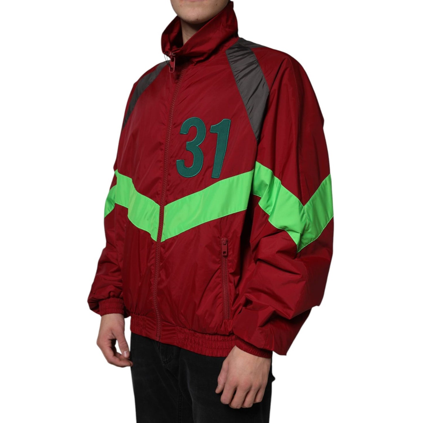 Dolce & Gabbana Multicolor Nylon Full Zip Windbreaker Jacket