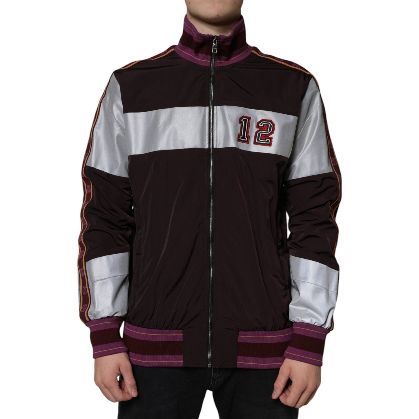 Dolce & Gabbana Multicolor Full Zip Jersey Men Bomber Jacket Dolce & Gabbana