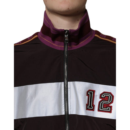Dolce & Gabbana Multicolor Full Zip Jersey Men Bomber Jacket Dolce & Gabbana