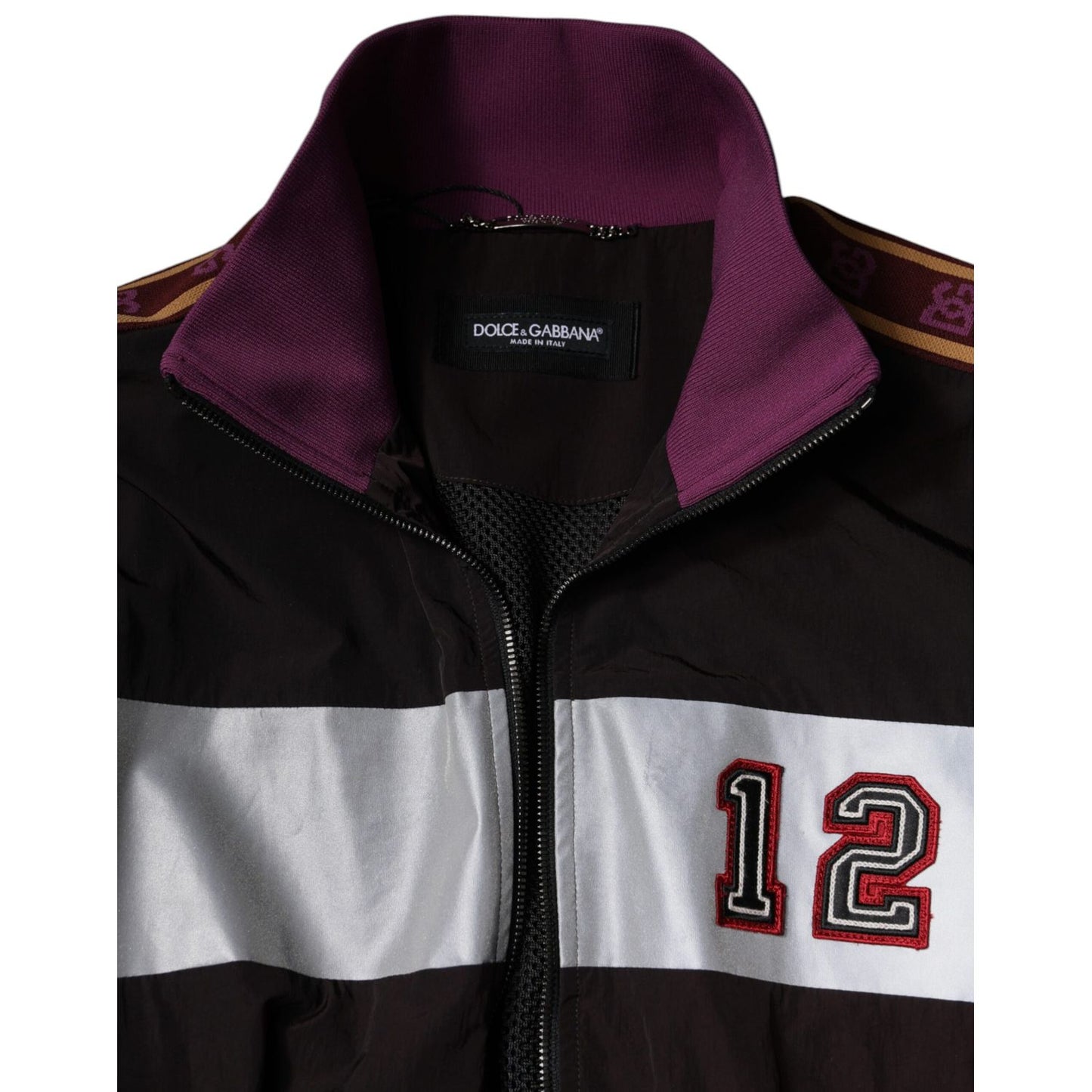 Dolce & Gabbana Multicolor Full Zip Jersey Men Bomber Jacket Dolce & Gabbana