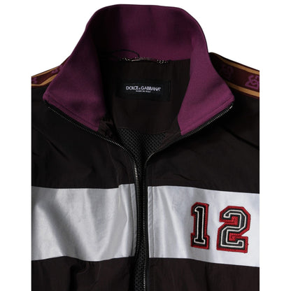Dolce & Gabbana Multicolor Full Zip Jersey Men Bomber Jacket Dolce & Gabbana