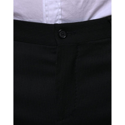 Dolce & Gabbana Black Wool Skinny Formal Dress Pants Dolce & Gabbana