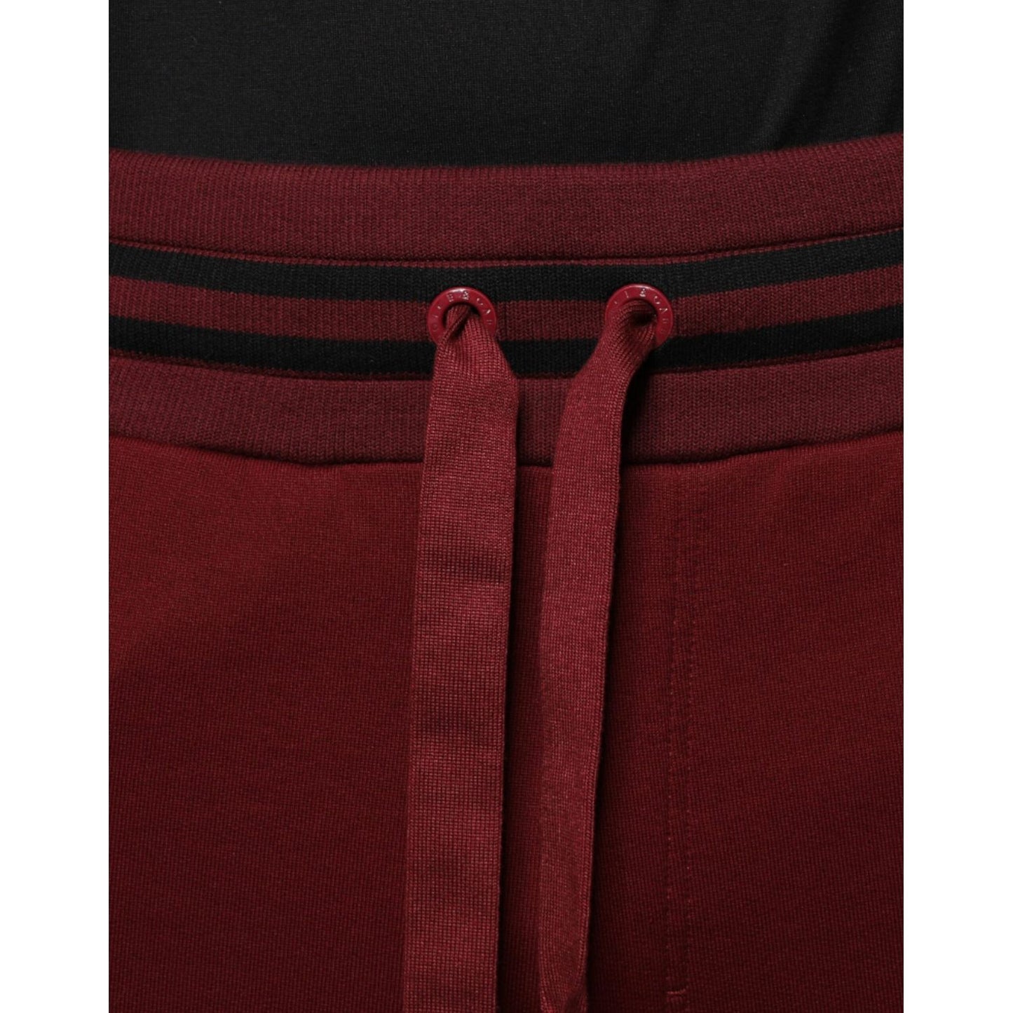 Dolce & Gabbana Dark Red Cotton Men Jogger Sweatpants Pants Dolce & Gabbana