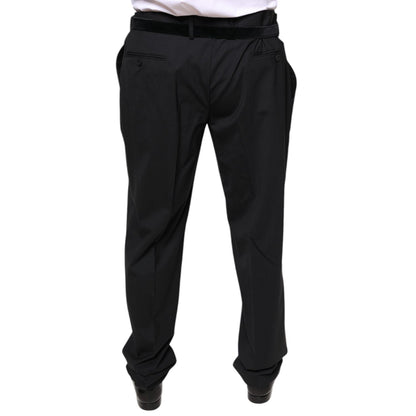 Dolce & Gabbana Black Wool Men Formal Dress Pants Dolce & Gabbana