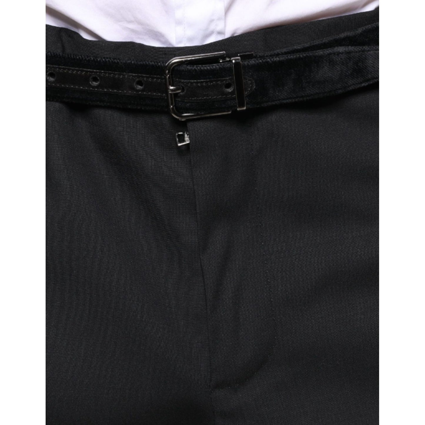 Dolce & Gabbana Black Wool Men Formal Dress Pants Dolce & Gabbana