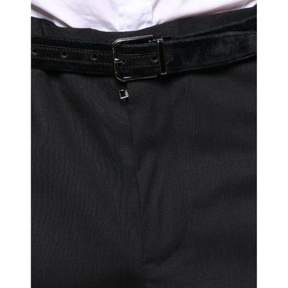 Dolce & Gabbana Black Wool Men Formal Dress Pants Dolce & Gabbana