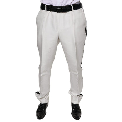 Dolce & Gabbana White Polyester Formal Dress Pants Dolce & Gabbana