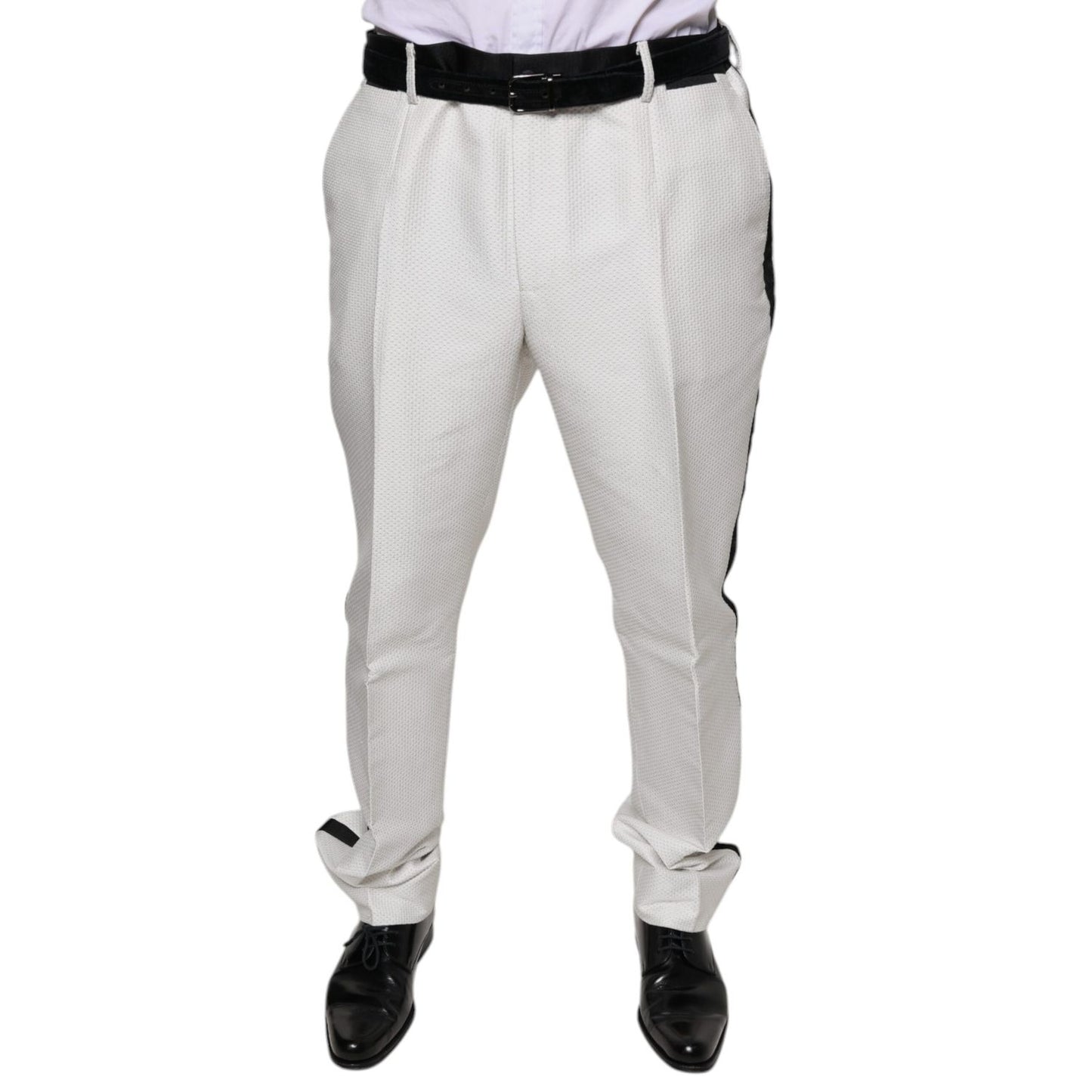 Dolce & Gabbana White Polyester Formal Dress Pants Dolce & Gabbana