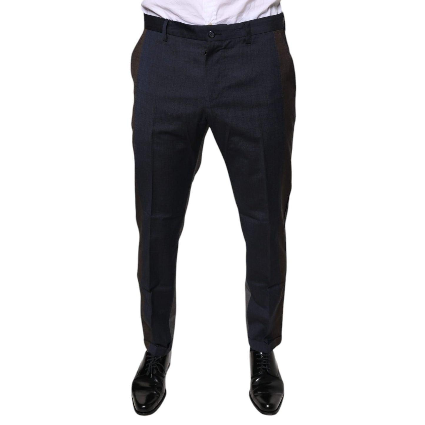 Dolce & Gabbana Black Cotton Wool Formal Dress Pants Dolce & Gabbana
