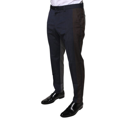 Dolce & Gabbana Black Cotton Wool Formal Dress Pants Dolce & Gabbana
