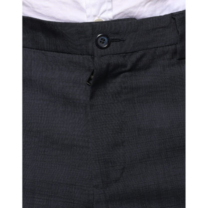Dolce & Gabbana Black Cotton Wool Formal Dress Pants Dolce & Gabbana