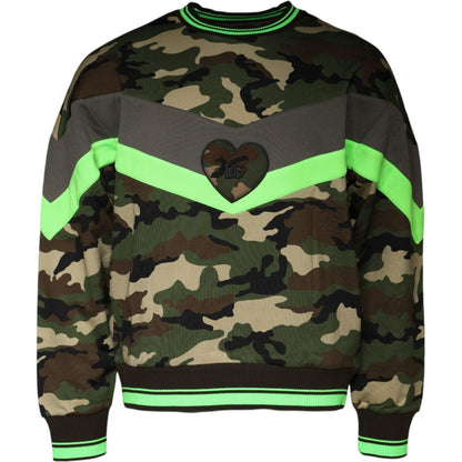 Dolce & Gabbana Multicolor Camouflage Sweatshirt Sweater Dolce & Gabbana