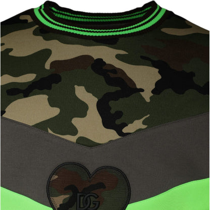 Dolce & Gabbana Multicolor Camouflage Sweatshirt Sweater Dolce & Gabbana