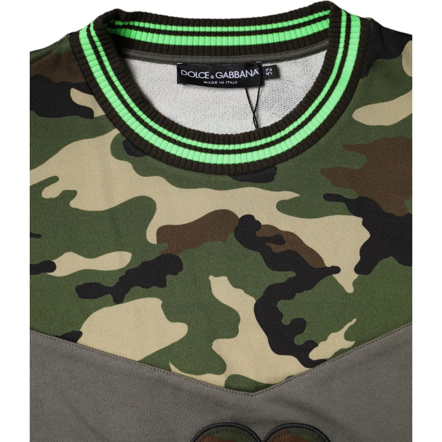 Dolce & Gabbana Multicolor Camouflage Sweatshirt Sweater Dolce & Gabbana