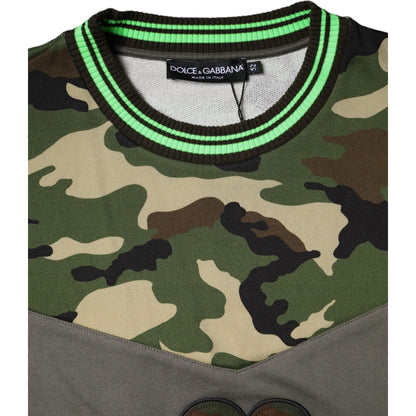 Dolce & Gabbana Multicolor Camouflage Sweatshirt Sweater Dolce & Gabbana