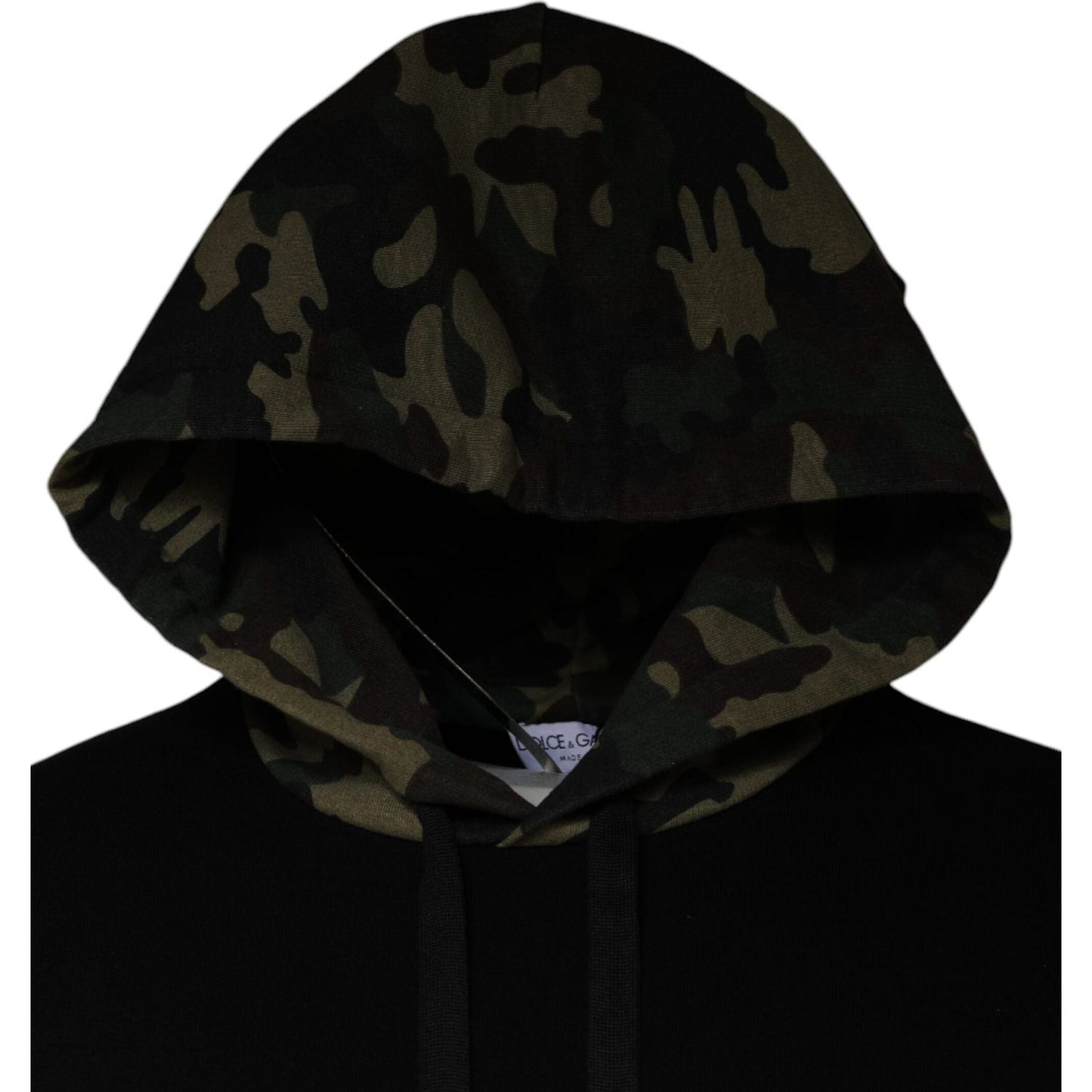 Dolce & Gabbana Black Camouflage Hooded Sweatshirt Sweater Dolce & Gabbana